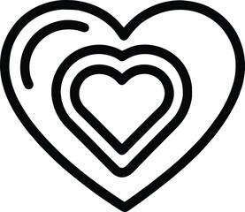 simple heart uniue vector