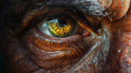 The eye of an old man, with a cataract.