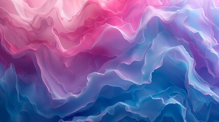 Obraz premium Soft Pink and Blue Abstract Waves