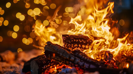 Festive Fire Combine the warmth of fire with the joy of a festive celebration in a close-up composition