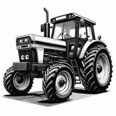 farmer tractor Art vector design  