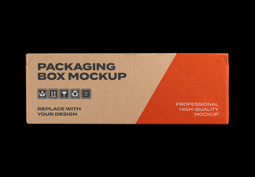Box Pack Package Identity Branding Texture Paper Cardboard Delivery Post Mockup Template Mail Packaging Product