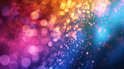 a bokeh effect with colorful circles of light creating a feel of celebration, articulating joy and fantasy