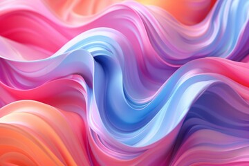 The image is an abstract painting with a variety of colors. The colors are blended together to create a smooth, flowing look. The painting has a calming and soothing effect.
