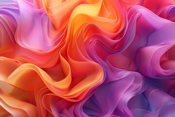 The image is an abstract painting with a variety of colors, including pink, purple, orange, and yellow