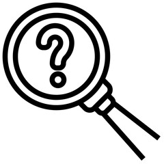 magnifying glass,question mark,faq,communications,help,ask.svg