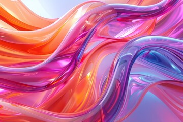 The image is an abstract painting with bright colors