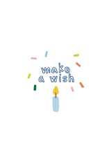 a birthday day candle illustration for card decoration , minimal card