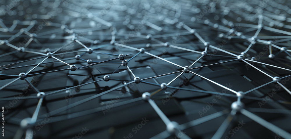 Poster charcoal networking abstract on a modern logistics technology texture.