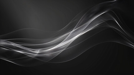 Abstract dynamic waves over a black background
