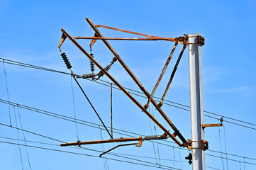 Railway high voltage line
