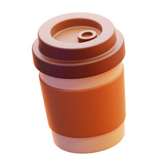 coffee cup 3d icon illustration