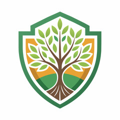 Biodiversity Conservation Brand: Nature Protection Vector Emblem
