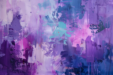 Beautiful abstract painting with purple colors. Generative AI.