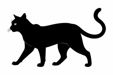 A cat different style silhouette black vector artwork illustration