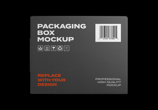 Box Pack Package Identity Branding Texture Paper Cardboard Delivery Post Mockup Template Mail Packaging Product