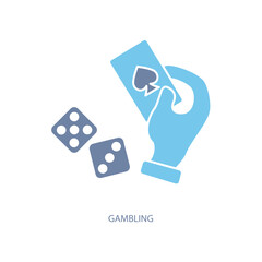 gambling concept line icon. Simple element illustration. gambling concept outline symbol design.