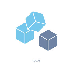 sugar concept line icon. Simple element illustration. sugar concept outline symbol design.