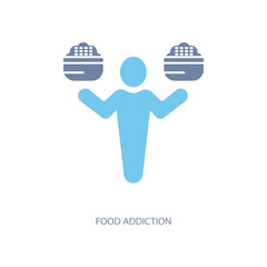 food addiction concept line icon. Simple element illustration. food addiction concept outline symbol design.