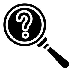 magnifying glass,question mark,faq,communications,help,ask.svg