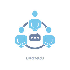 support group concept line icon. Simple element illustration. support group concept outline symbol design.