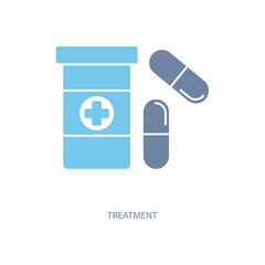 treatment concept line icon. Simple element illustration. treatment concept outline symbol design.