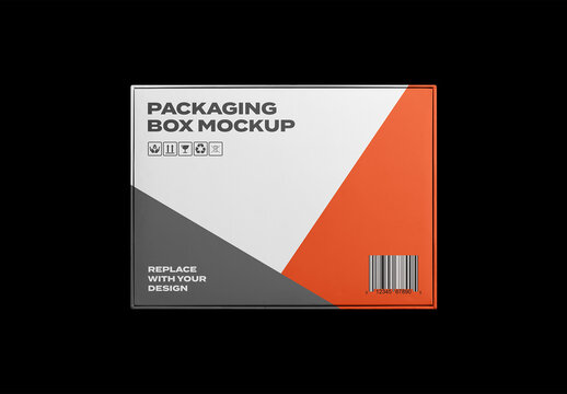 Box Pack Package Identity Branding Texture Paper Cardboard Delivery Post Mockup Template Mail Packaging