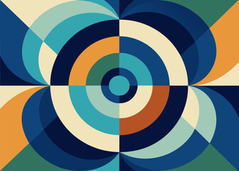 Structure and rhythm in abstraction Mid-century Modern: Vector art
