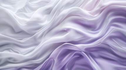 Naklejka premium A calm and elegant portrayal of pearl white and soft lavender waves flowing together, their smooth interaction suggesting the gentle movements of ballet dancers.