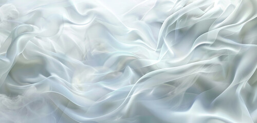 Obraz premium Whispy pearl white smoke waves, symbolizing clarity and tranquility.