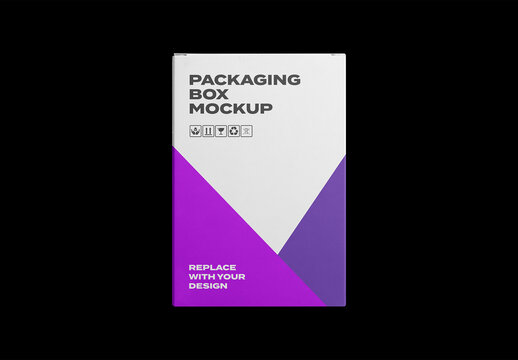Box Pack Package Identity Branding Texture Paper Cardboard Delivery Post Mockup Template Mail Packaging