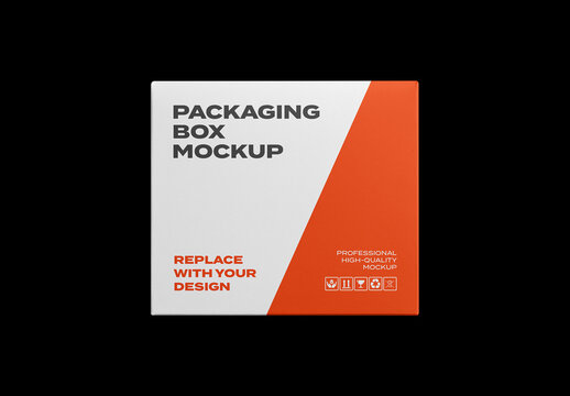 Box Pack Package Identity Branding Texture Paper Cardboard Delivery Post Mockup Template Mail Packaging