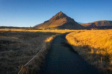 Stapafell mountain at Arnastapi in Snaefellsnes peninsula Iceland