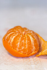 Fresh mandarin oranges background fruit, Fresh and ripe peeled. Placed neatly pattern. Except for...