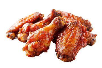 Crispy fried chicken wings separated