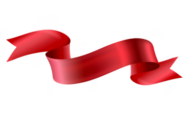 A crimson bow banner with a stylish badge, tag, heading box, and clipart image in a PNG format set on a clear backdrop.
