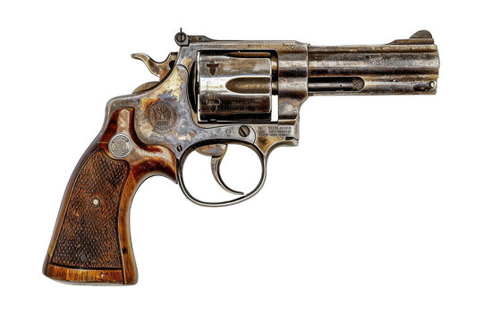 Vintage pistol handgun firearm retro collectible classic antique gun Smokey Gray.
