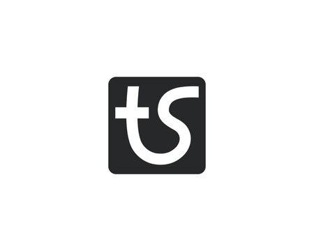Creative letter TS logo design template