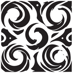 Monochrome Abstract Vector Pattern Design