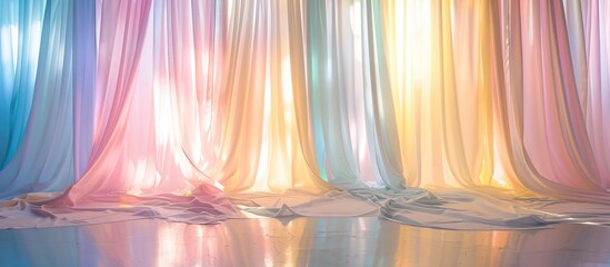 rainbow colored Fabric background