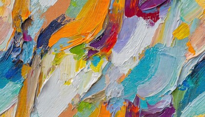 Seamless pattern background with Closeup of abstract rough colorful multicolored art painting...