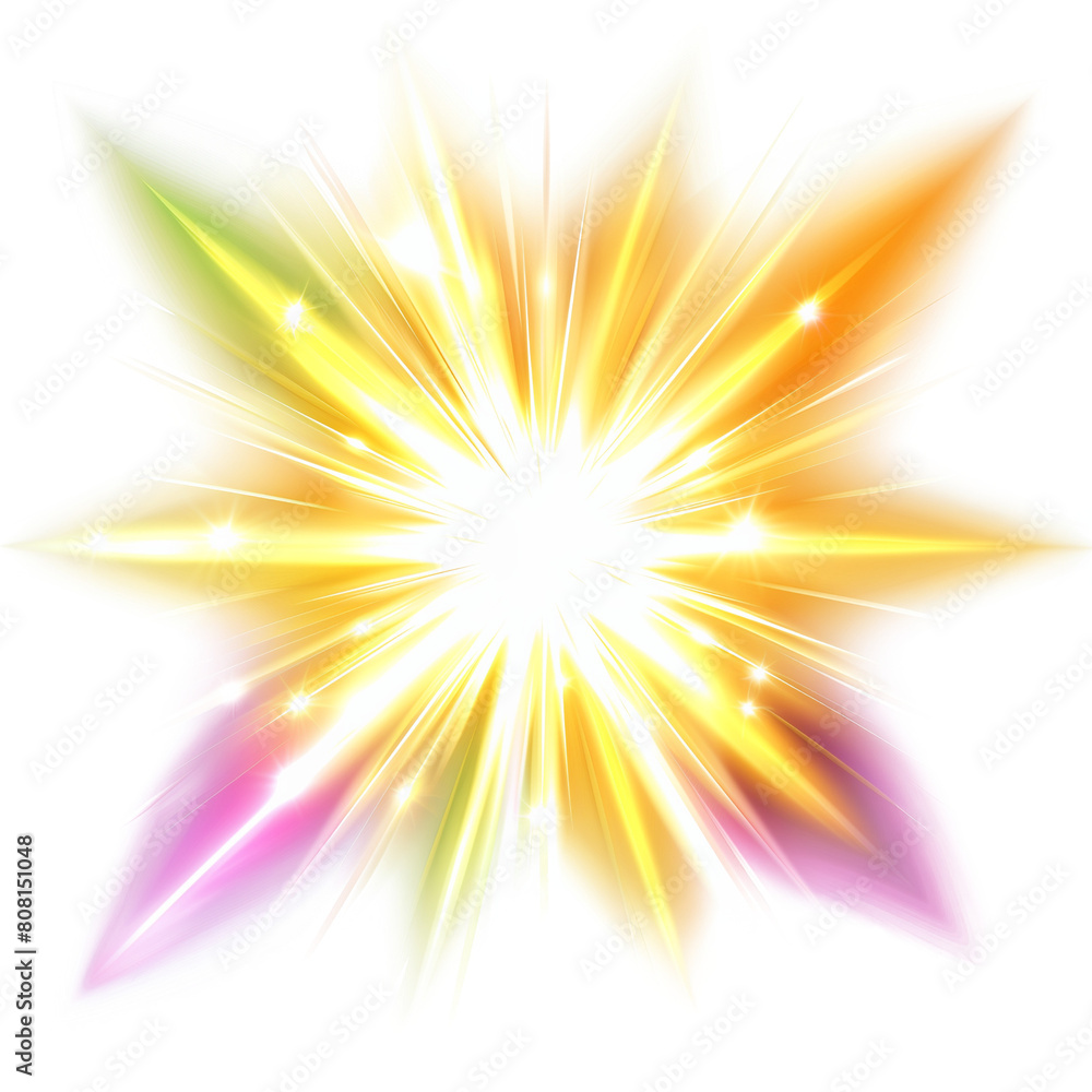 Aufkleber abstract background with colorful star and rays.