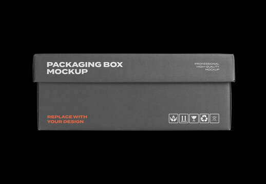 Box Pack Package Identity Branding Texture Paper Cardboard Delivery Post Mockup Template Mail Packaging