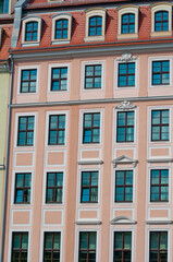 Fototapeta premium Drezden, Germany - fragment of architecture and historical building at center