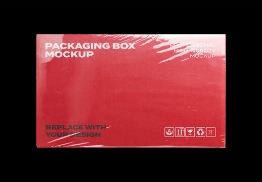 Box Pack Package Identity Branding Texture Paper Cardboard Delivery Post Mockup Template Mail Packaging