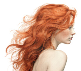 Naklejka premium PNG Portrait adult woman hair.