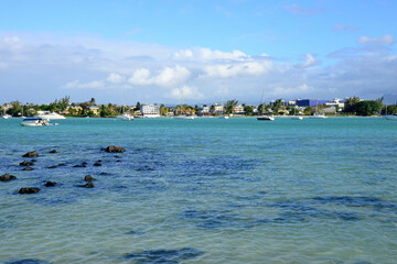 Africa, great bay coast in Mauritius Island