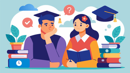 Obraz premium A couple discusses their plans for the future but their dream of starting a family is put on hold as they struggle to make ends meet with their. Vector illustration