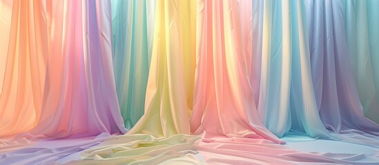 beautiful rainbow colored Fabric background