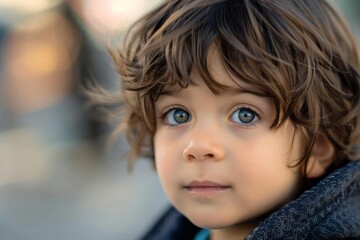 adorable 8yearold boy named shoko with gray eyes and dark brown hair hd portrait wallpaper